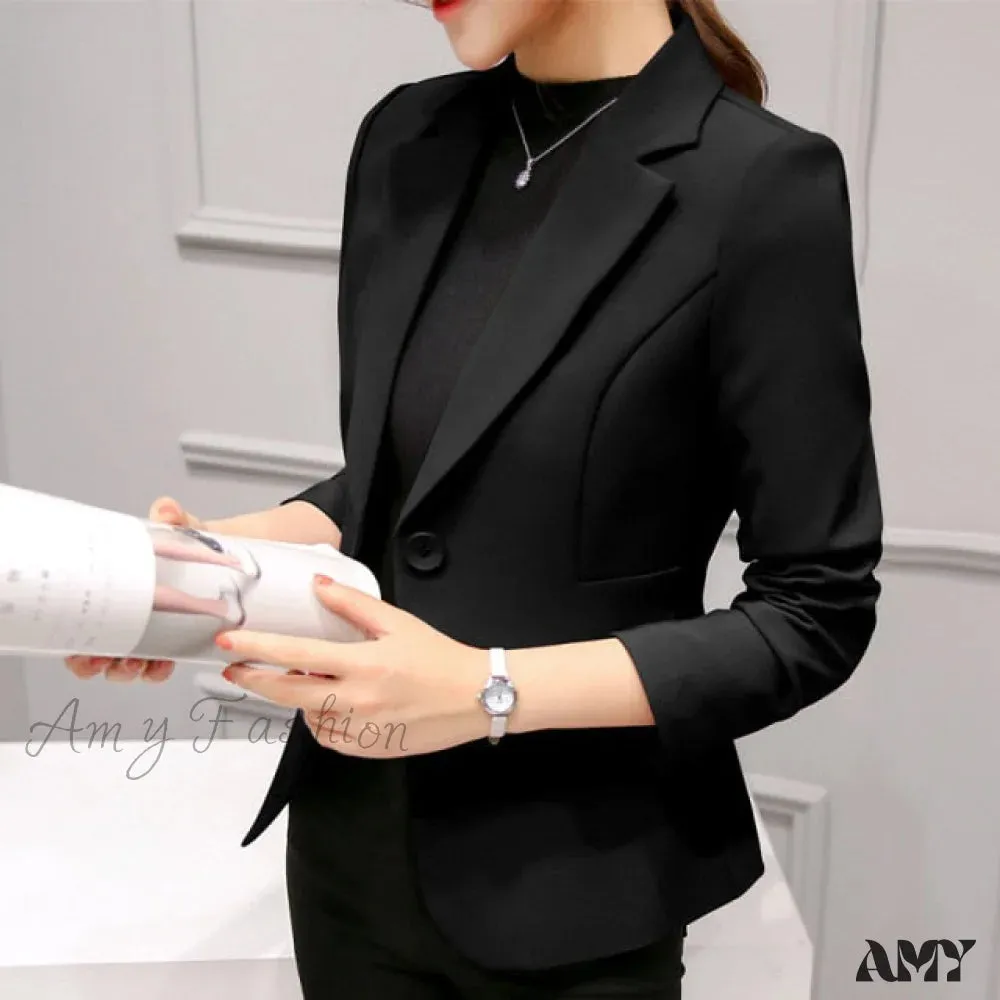 Amy Fashion - Fashion Solid Formal Blazers