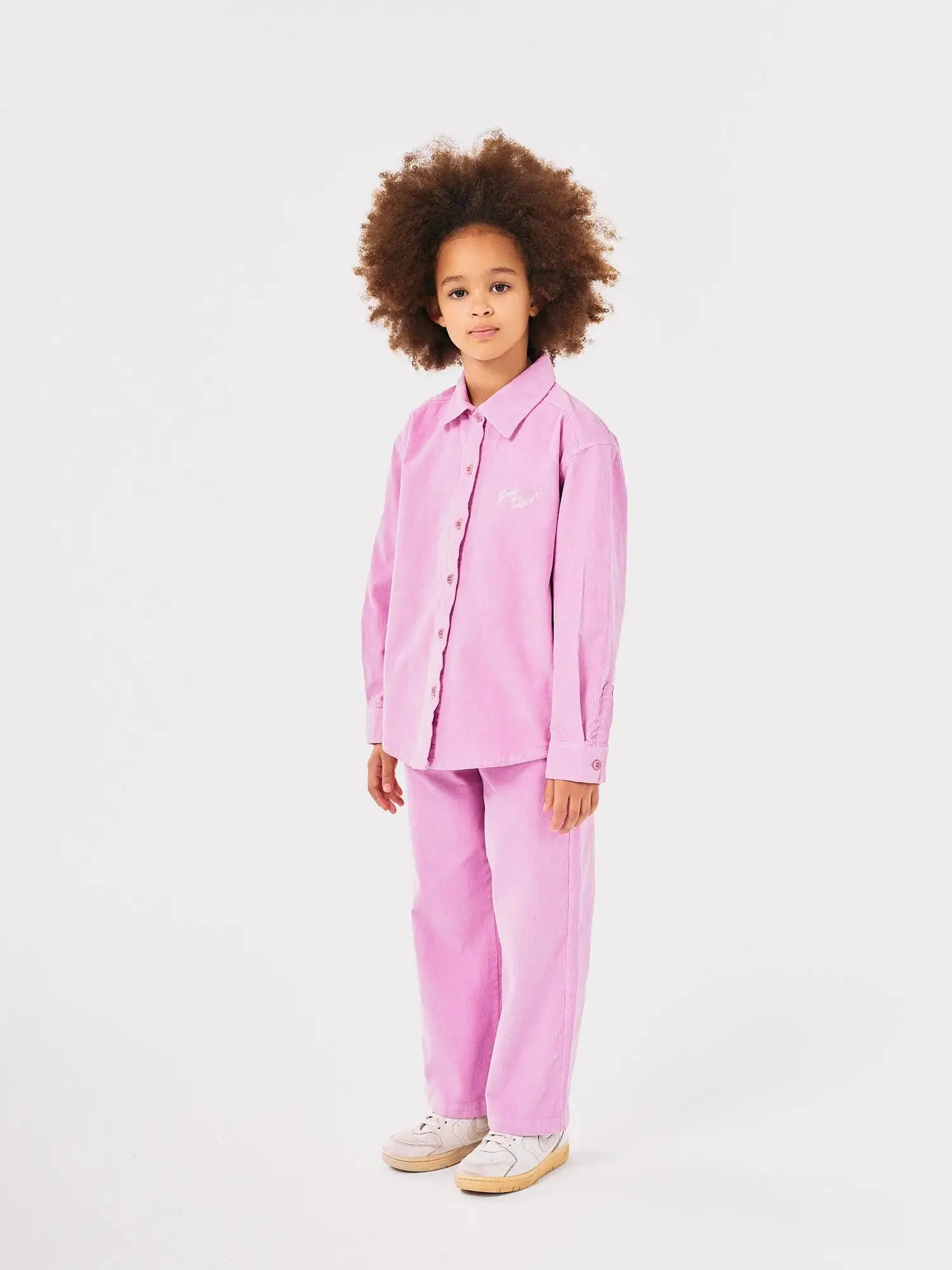 Bobo Choses embroidery corduroy shirt