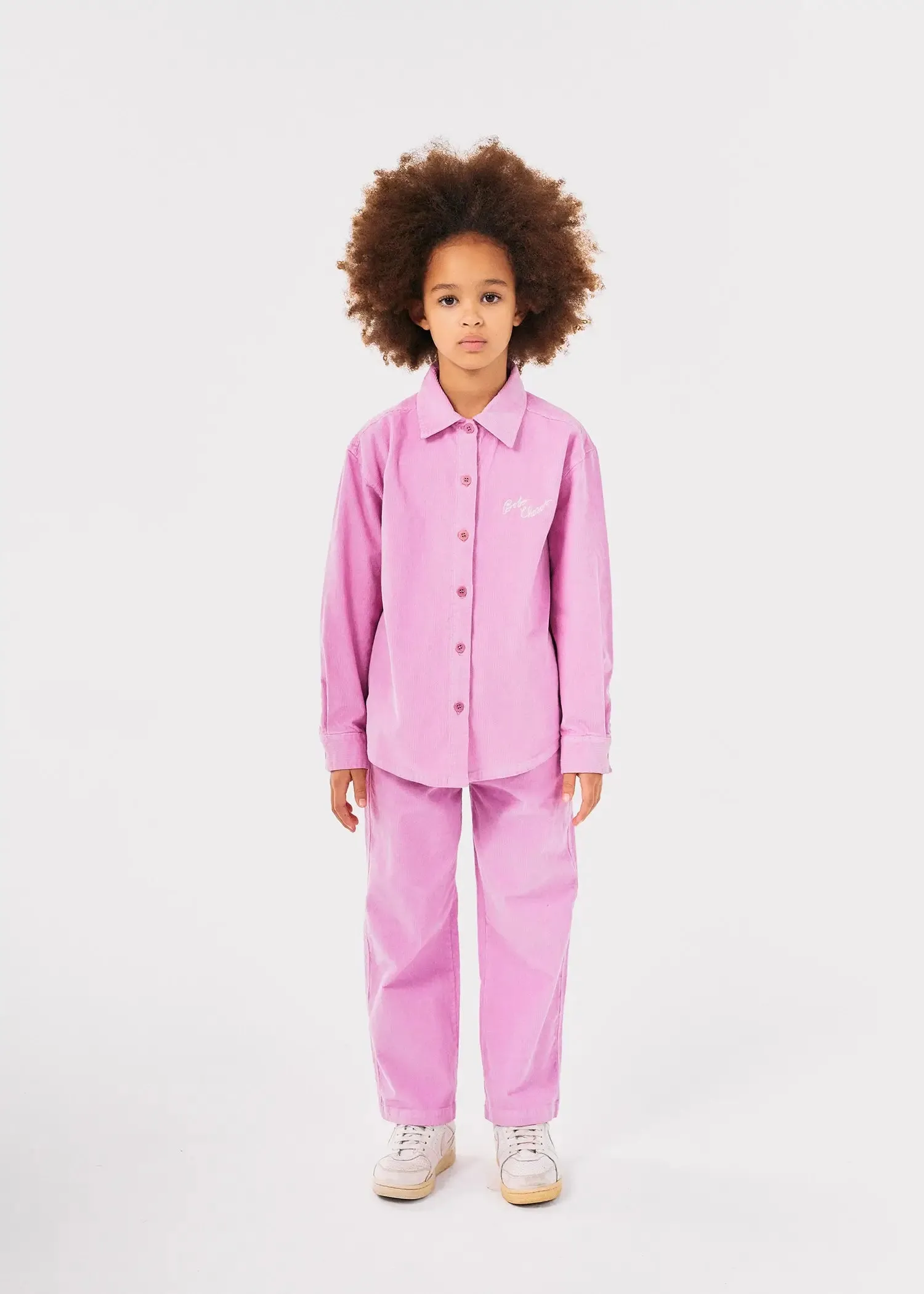 Bobo Choses embroidery corduroy shirt