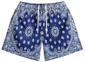 Bravest Studios Royal Blue Paisley Shorts