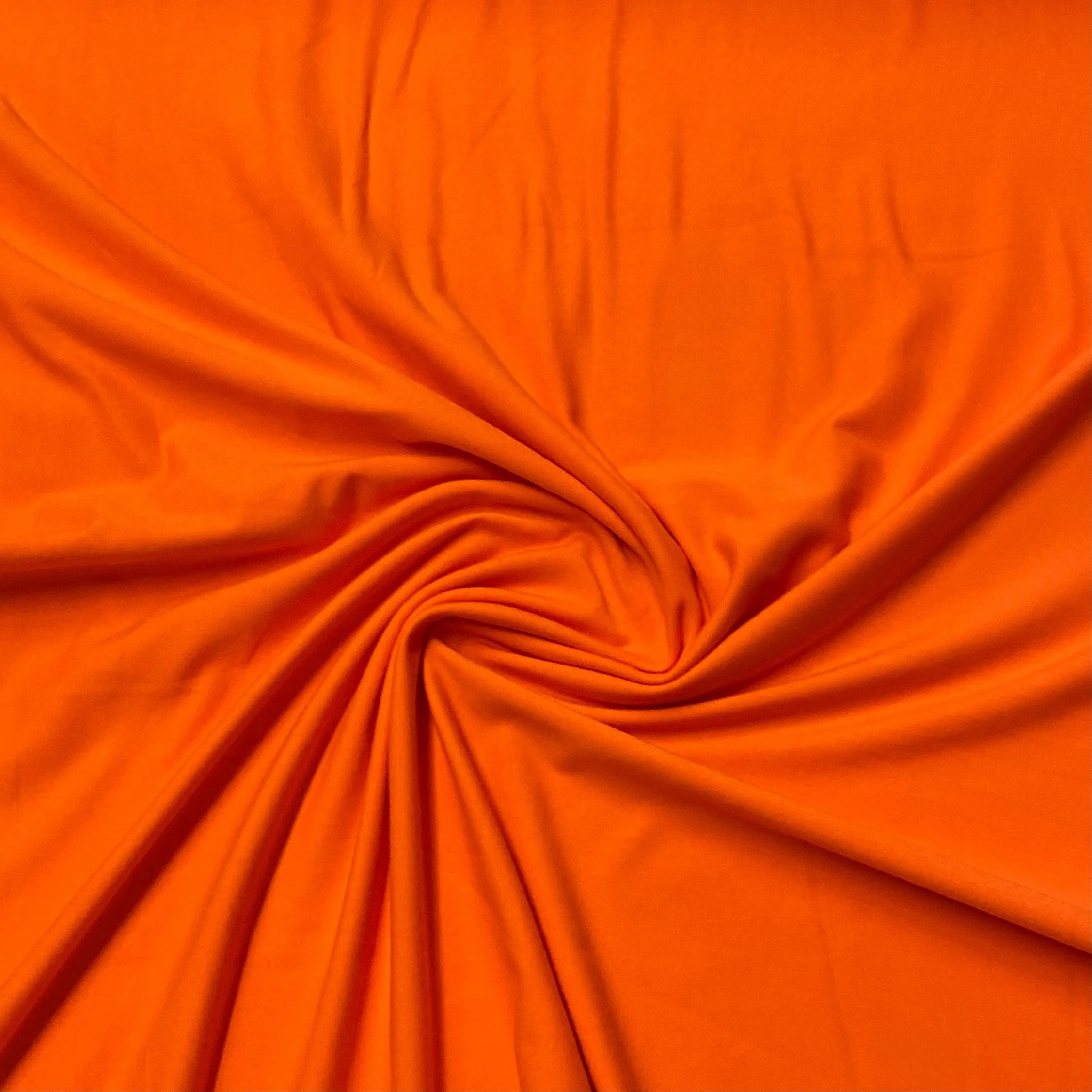 Bright Orange Cotton/Spandex Jersey Fabric - 240 GSM