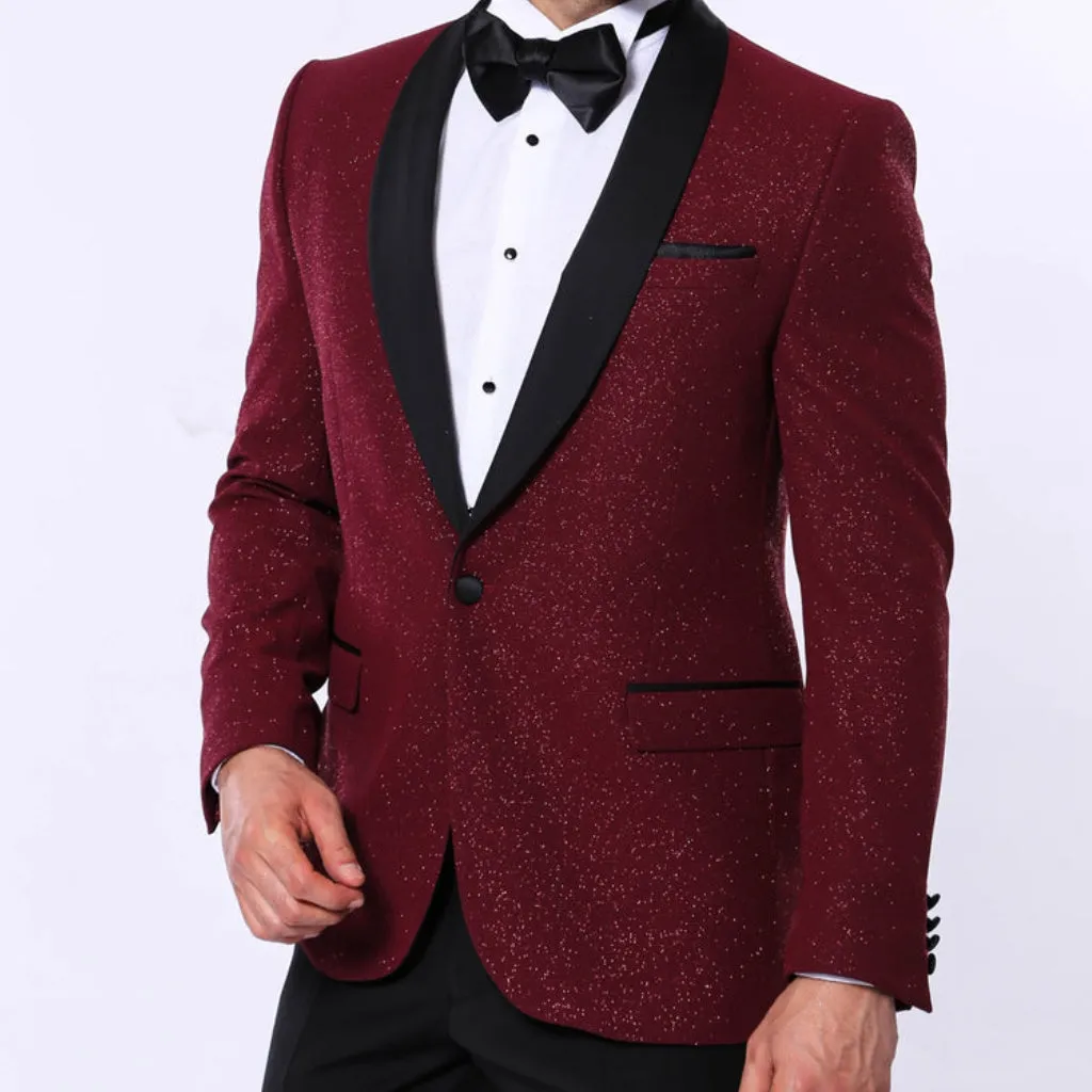 Burgundy Sparkle Blazer