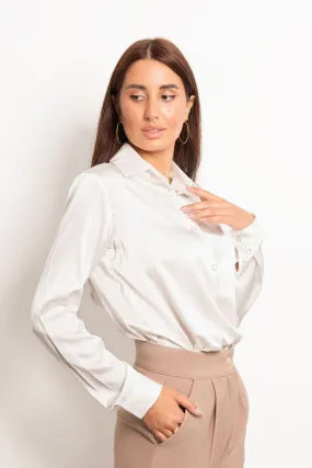 Button Satin Blouse - Mitcha Label