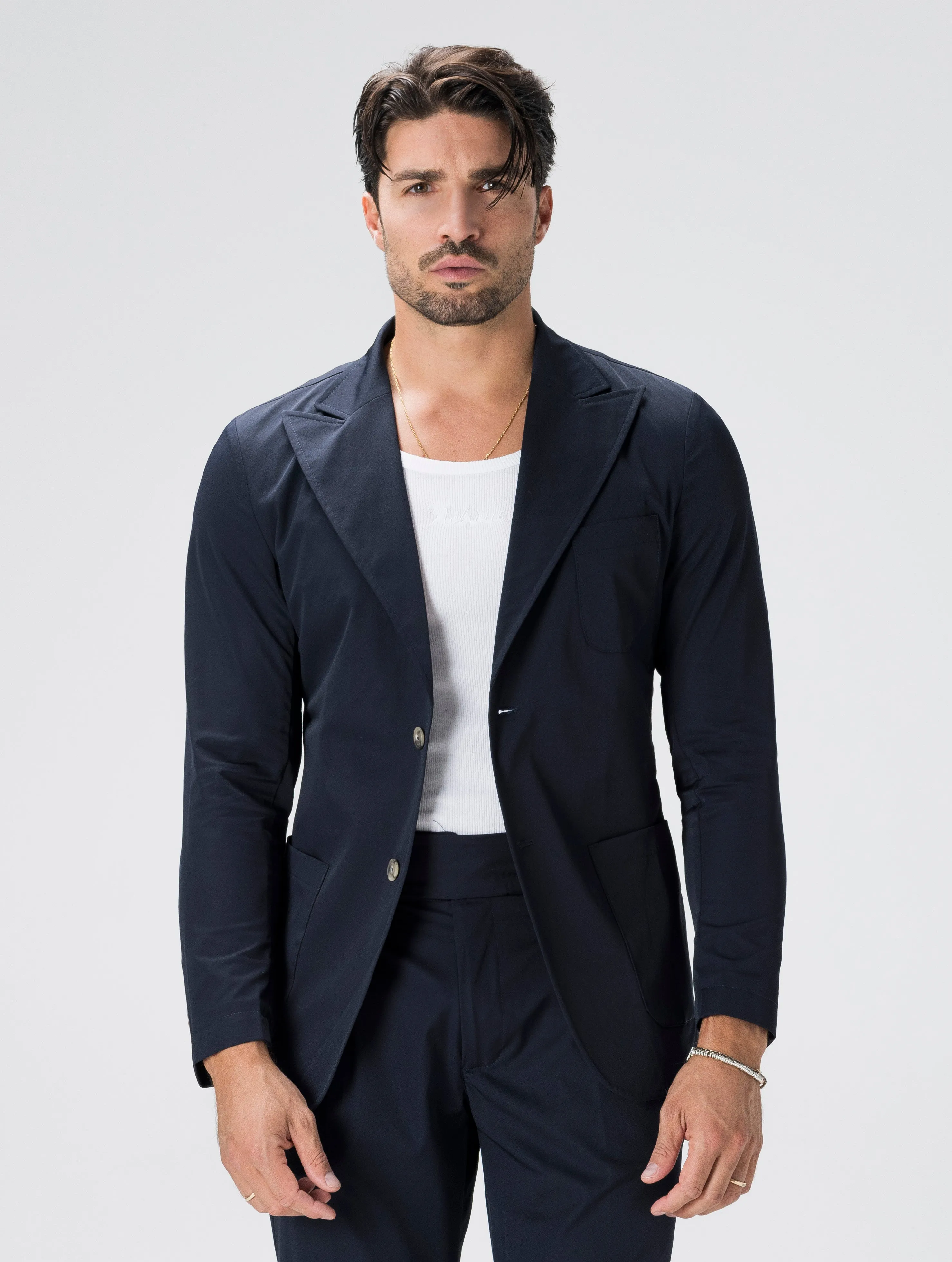 CALEB TECH FORMAL BLAZER IN BLUE