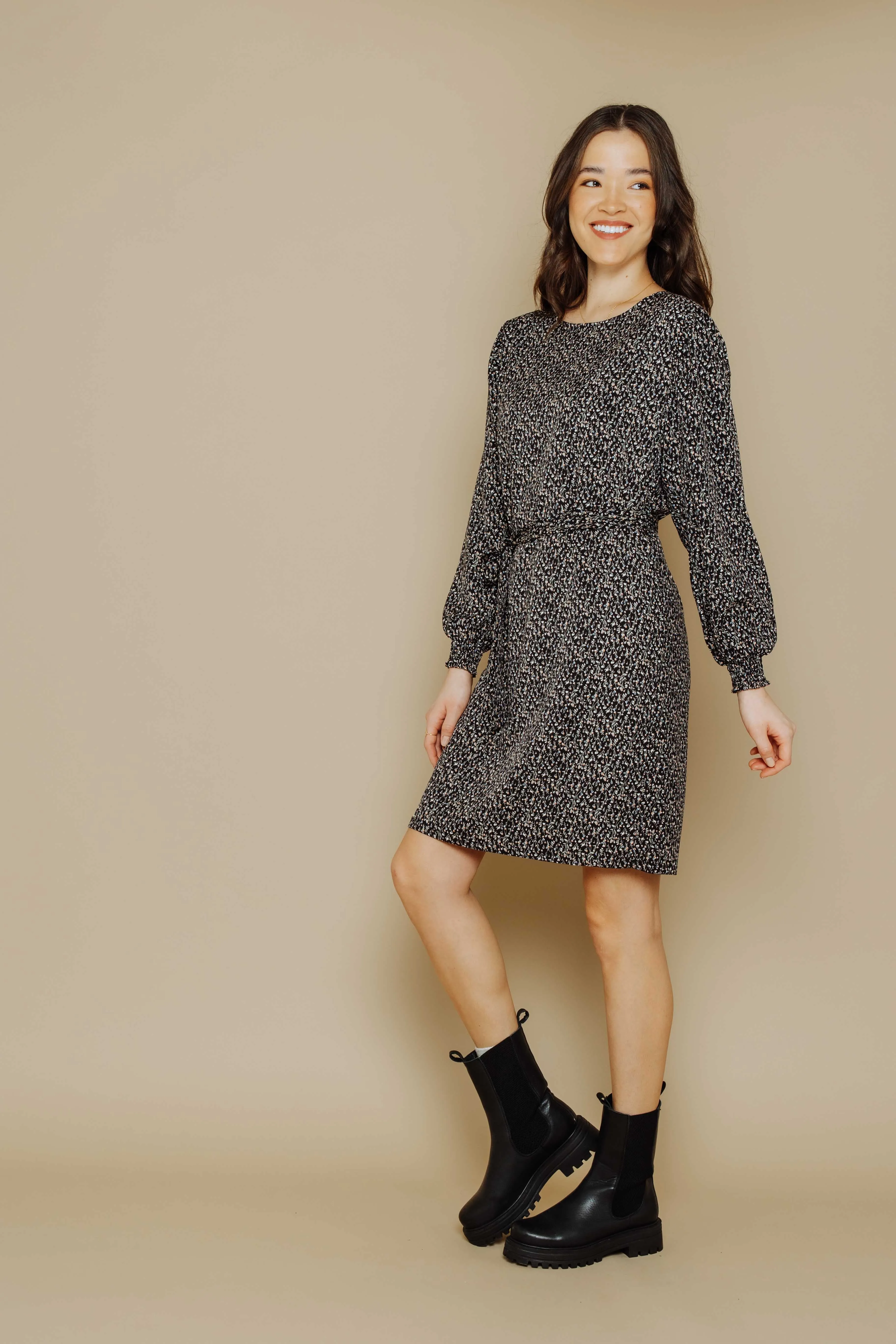 Christine-Puff Sleeve Dress