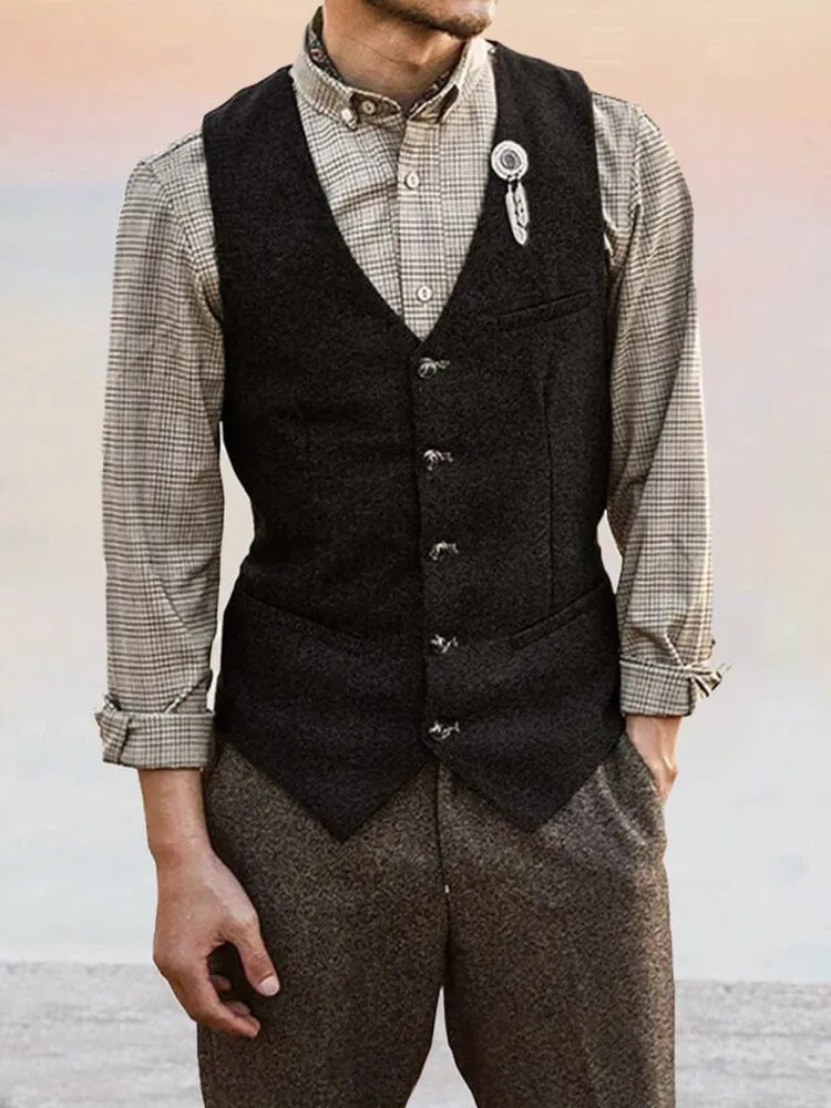 Classic Tweed Suit Vest