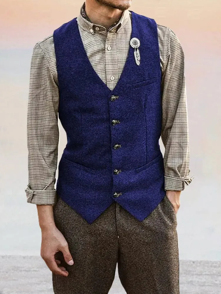 Classic Tweed Suit Vest