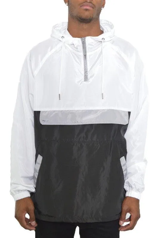 Color Block Jacket Pullover Windbreaker