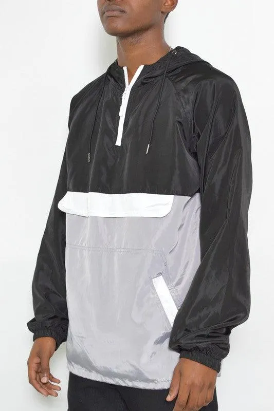 Color Block Jacket Pullover Windbreaker