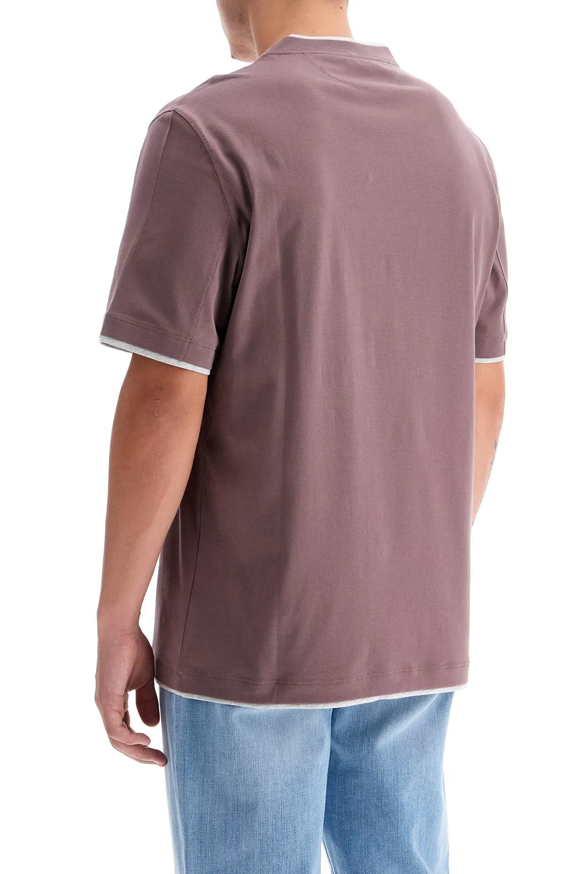 cotton t-shirt with faux layering