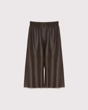 Culottes in fine lambskin leather