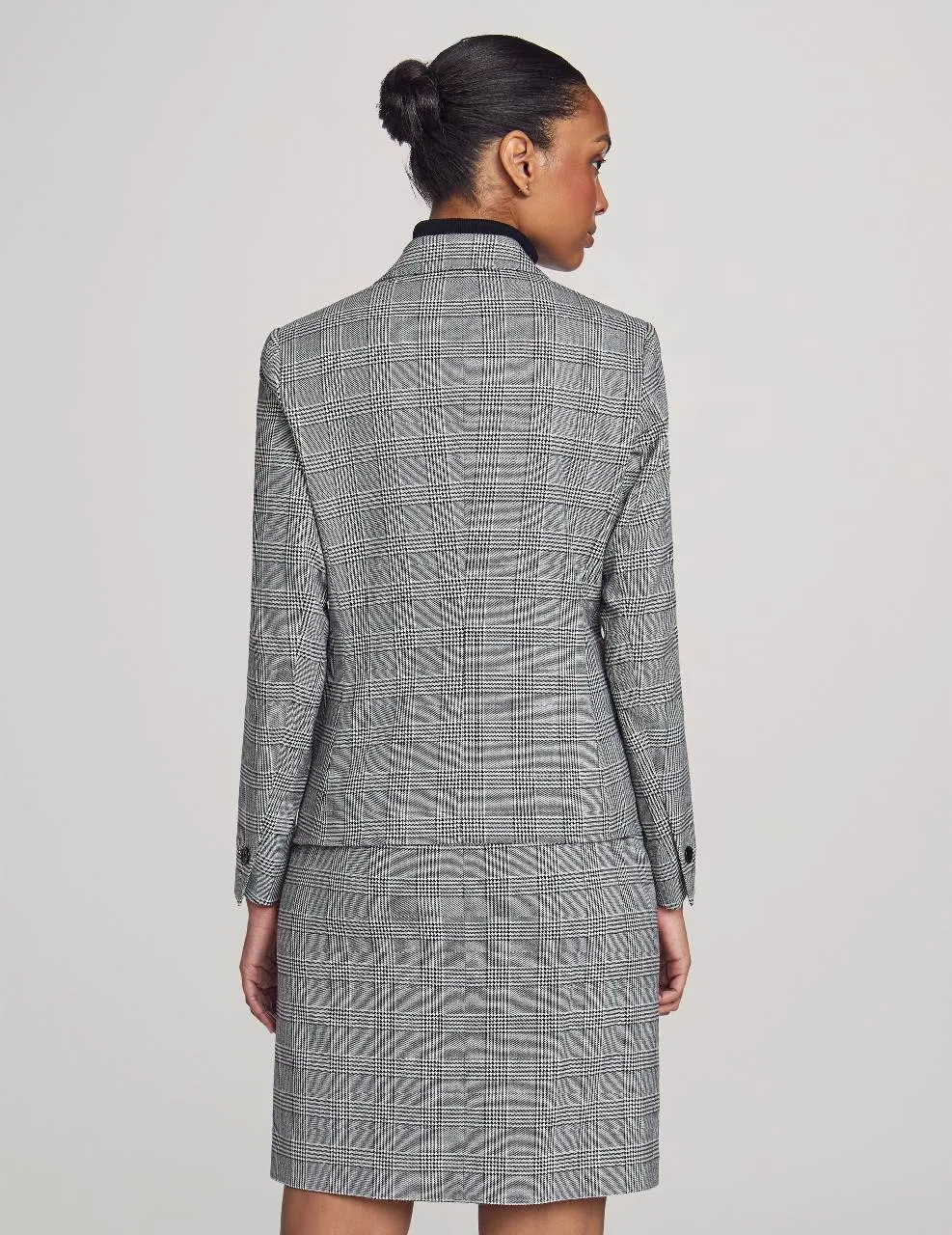 Executive Collection Plaid Jacket with Skirt