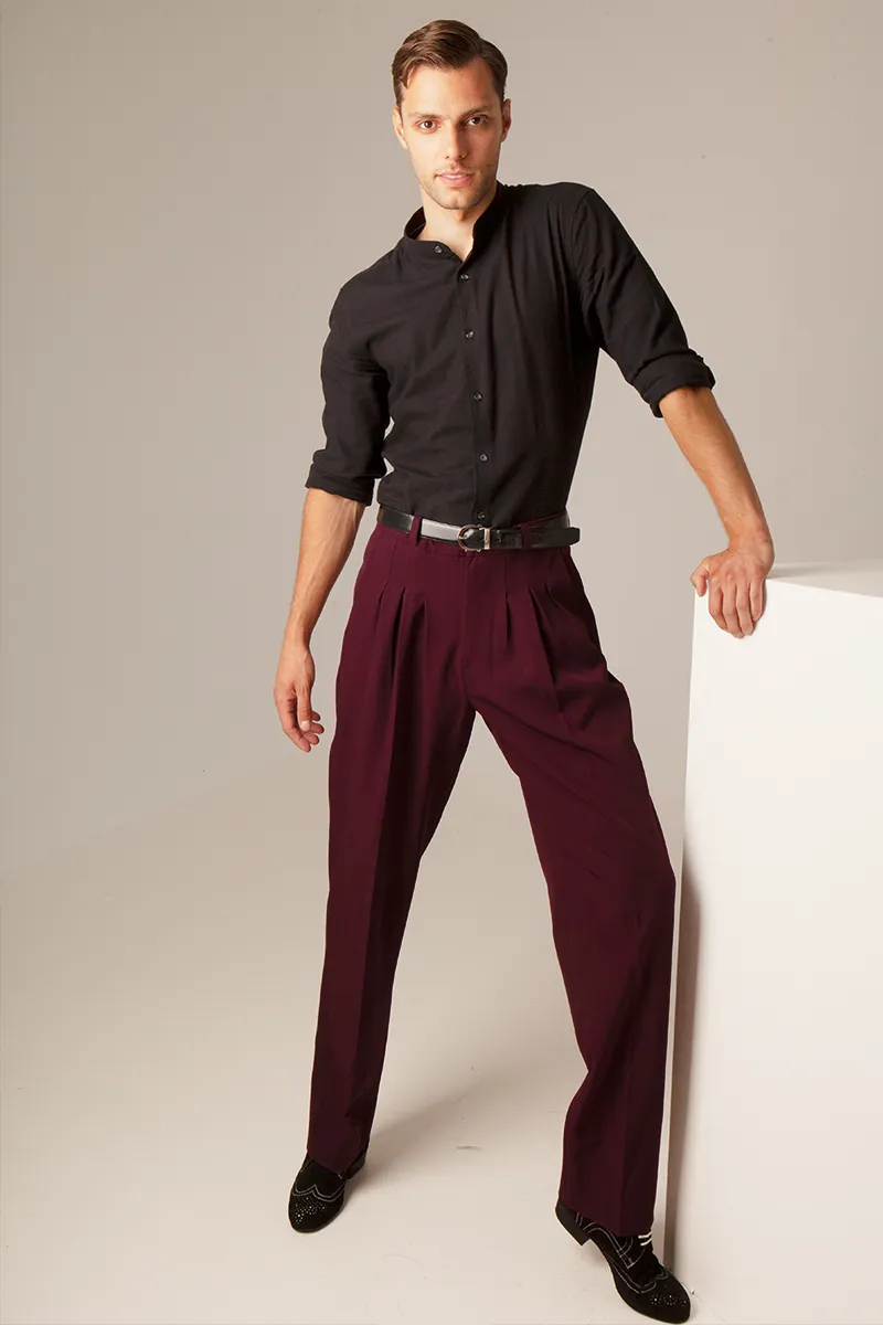 Forest Green Tango Pants With Three Pleats