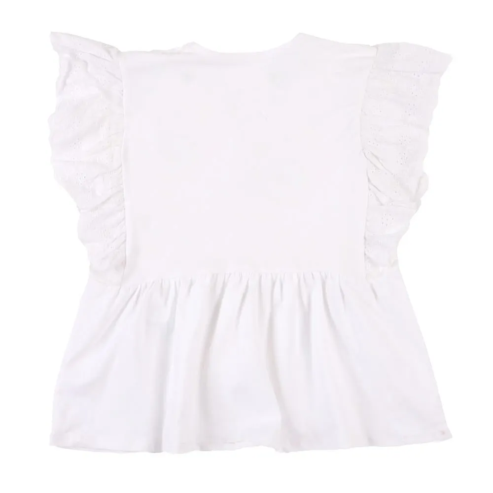 Girls T-Shirt Ride - Bright White