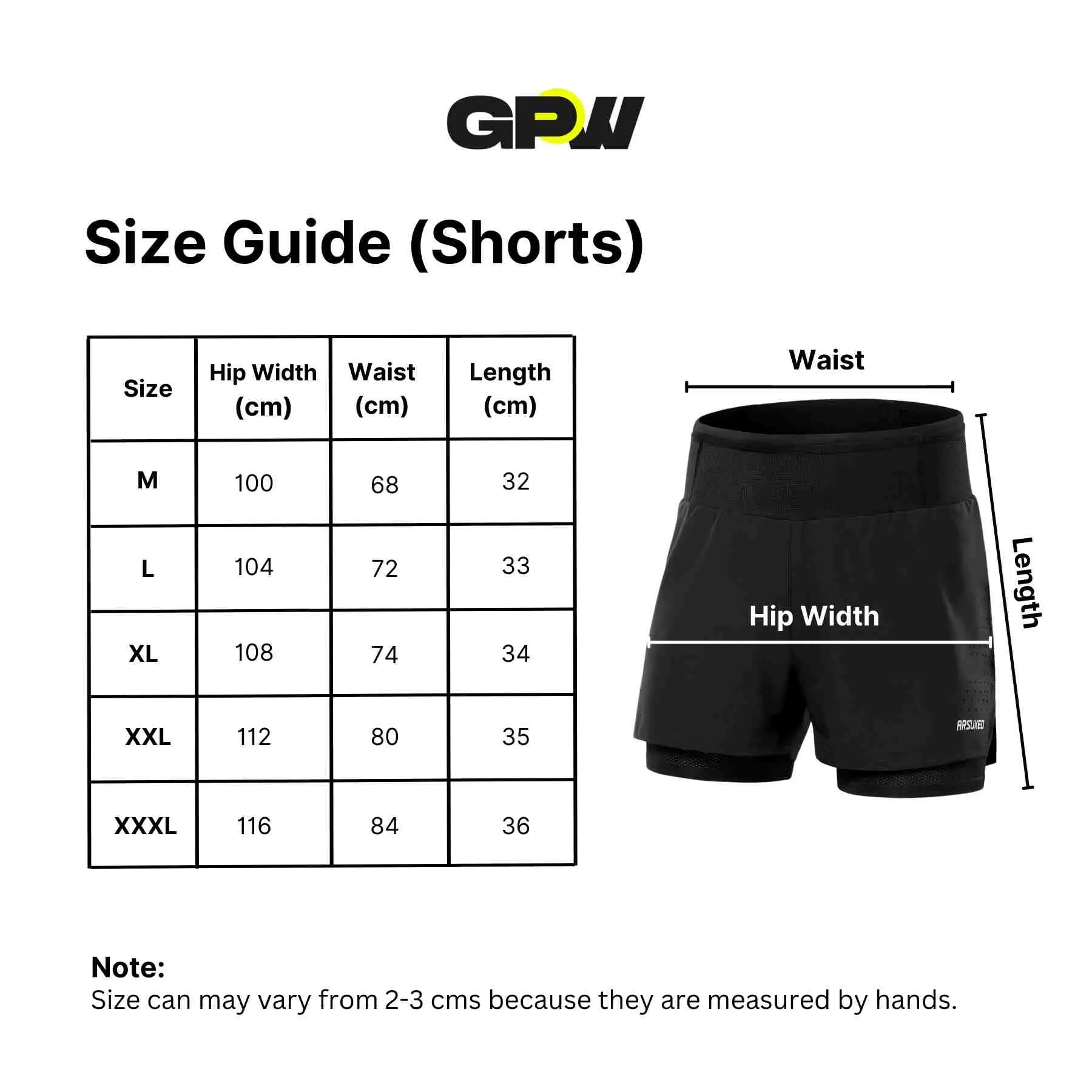 GPW Men’s Running Shorts - Gym Fitness, Football & Beach Wear