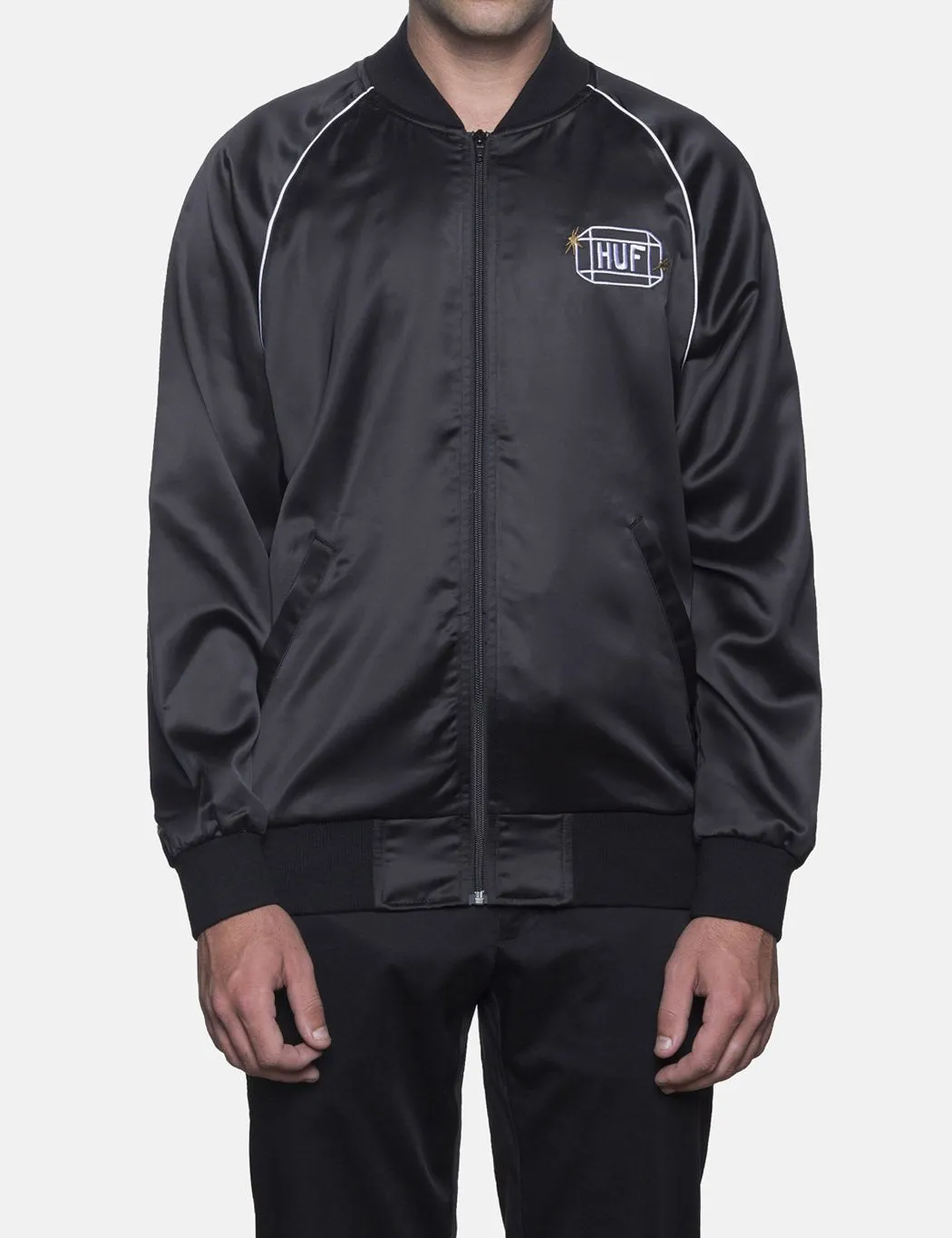 Huf Cabbie Satin Jacket - Black