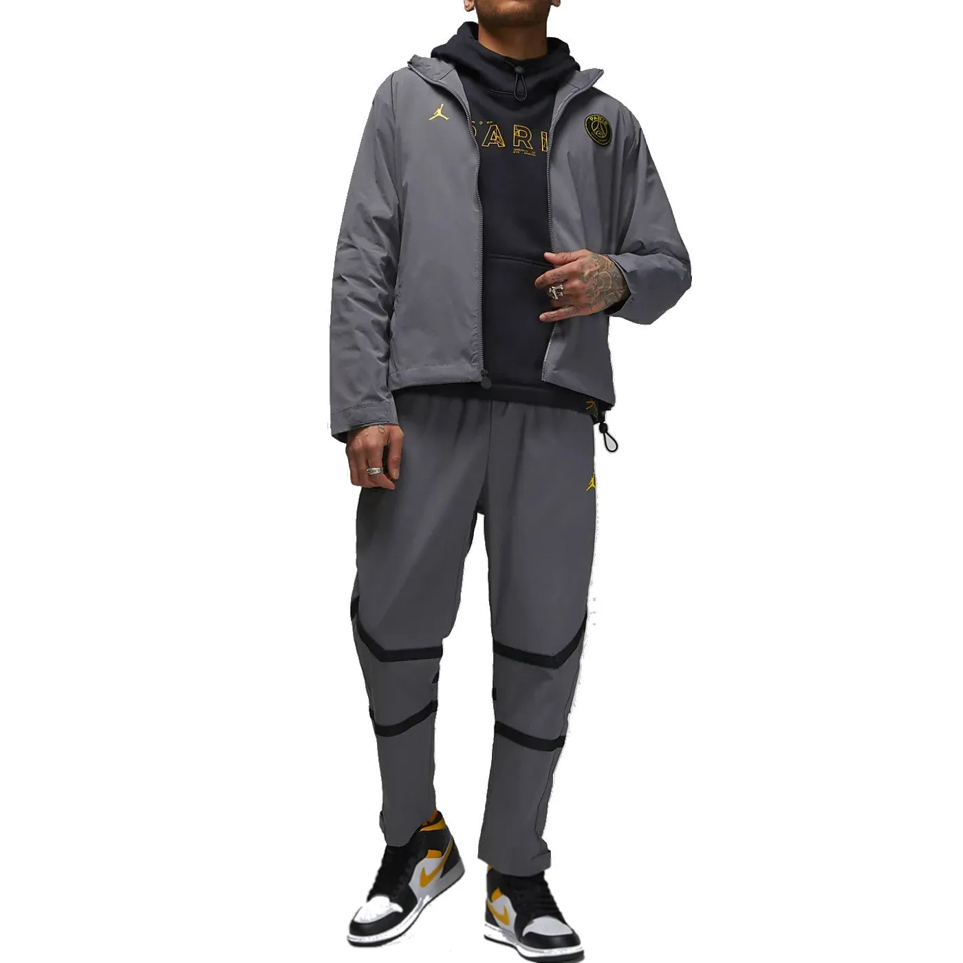 Jordan x PSG grey woven presentation tracksuit 2022/23 - Jordan