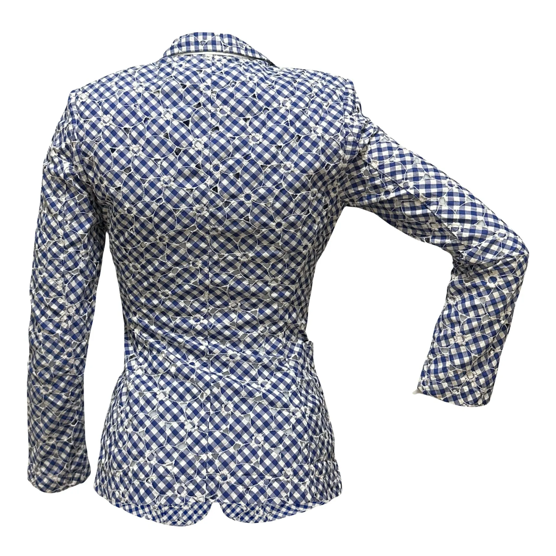 JUNYA WATANABE Spring Summer 2009 Embroidered Gingham Checkered Blazer Jacket