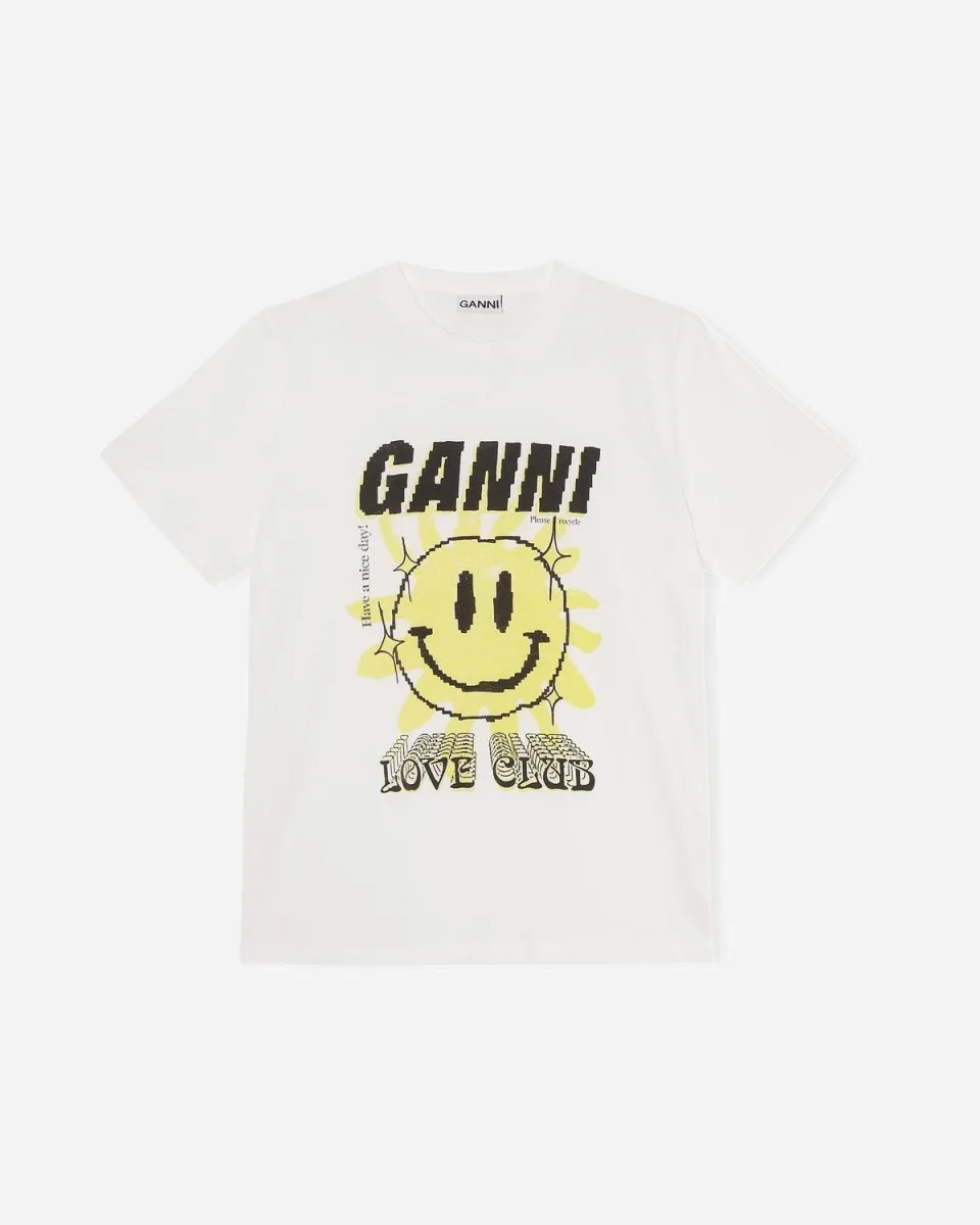 Light Jersey Sun Love T-shirt - Bright White