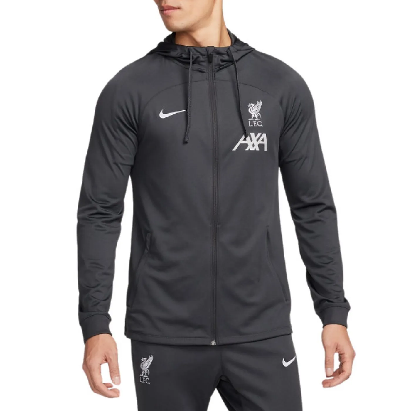 Liverpool FC dark grey training presentation hooded tracksuit 2024 - Nike