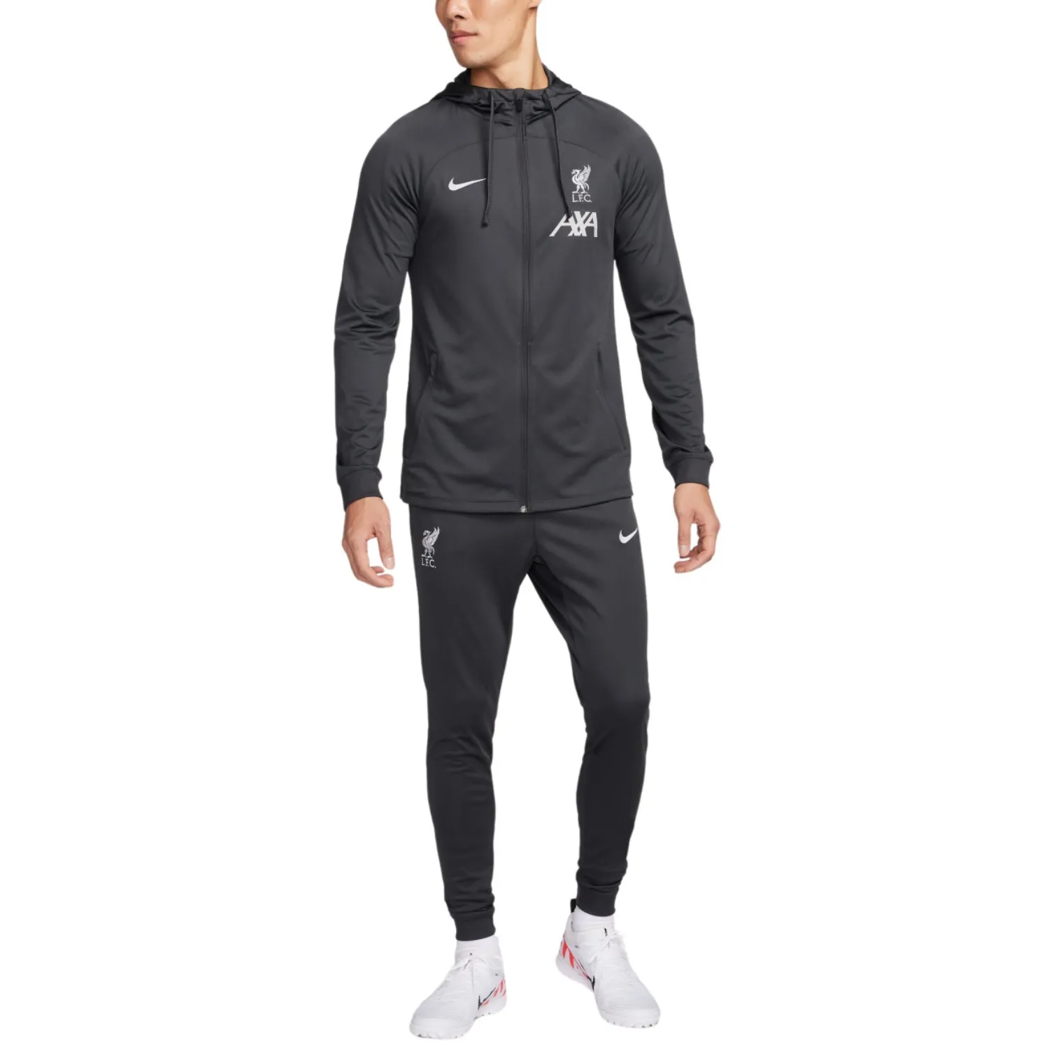 Liverpool FC dark grey training presentation hooded tracksuit 2024 - Nike