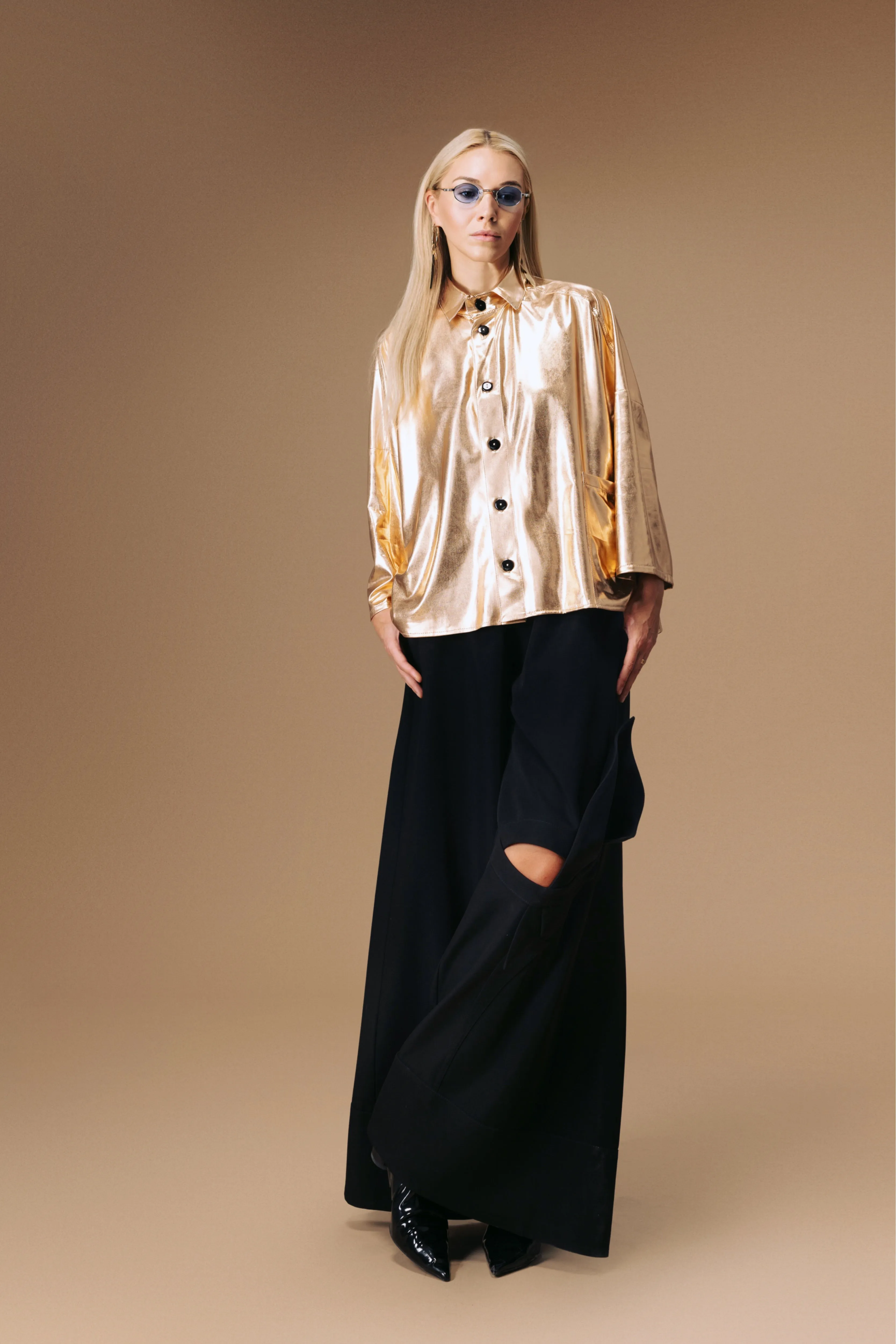 Loose Fit Shirt Metallic Bronze