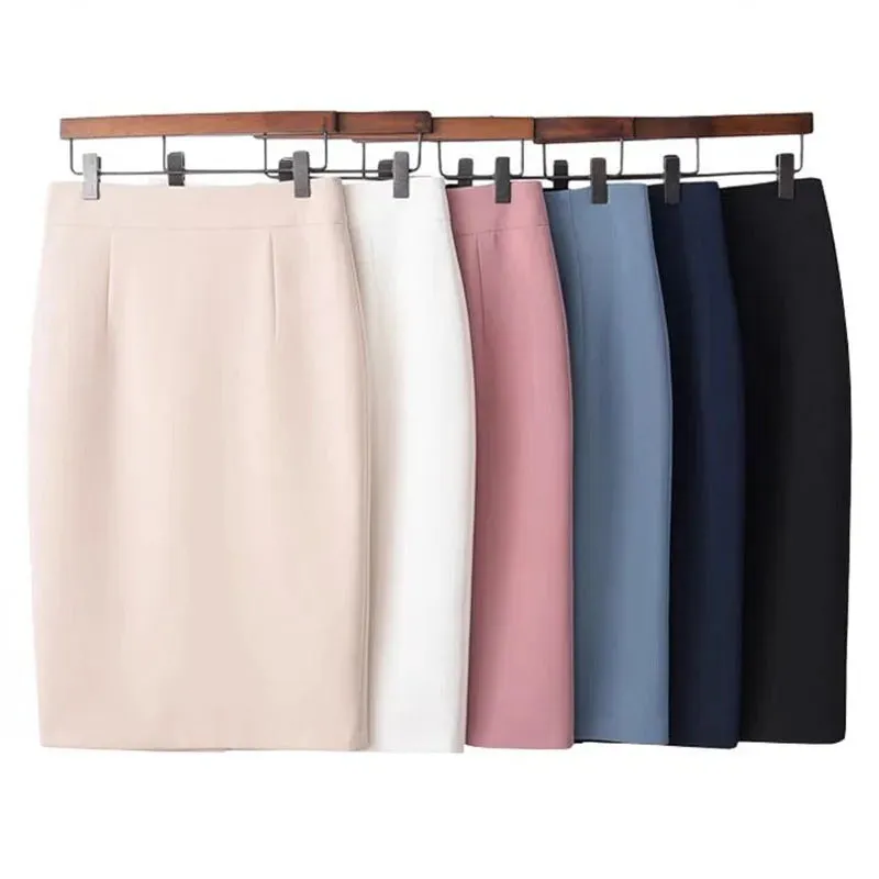 Lucyever Women Office Pencil Skirts 2024 New Autumn Elegant Slim High Waist Black Skirt Ladies Korean Fashion Skinny OL Skirt