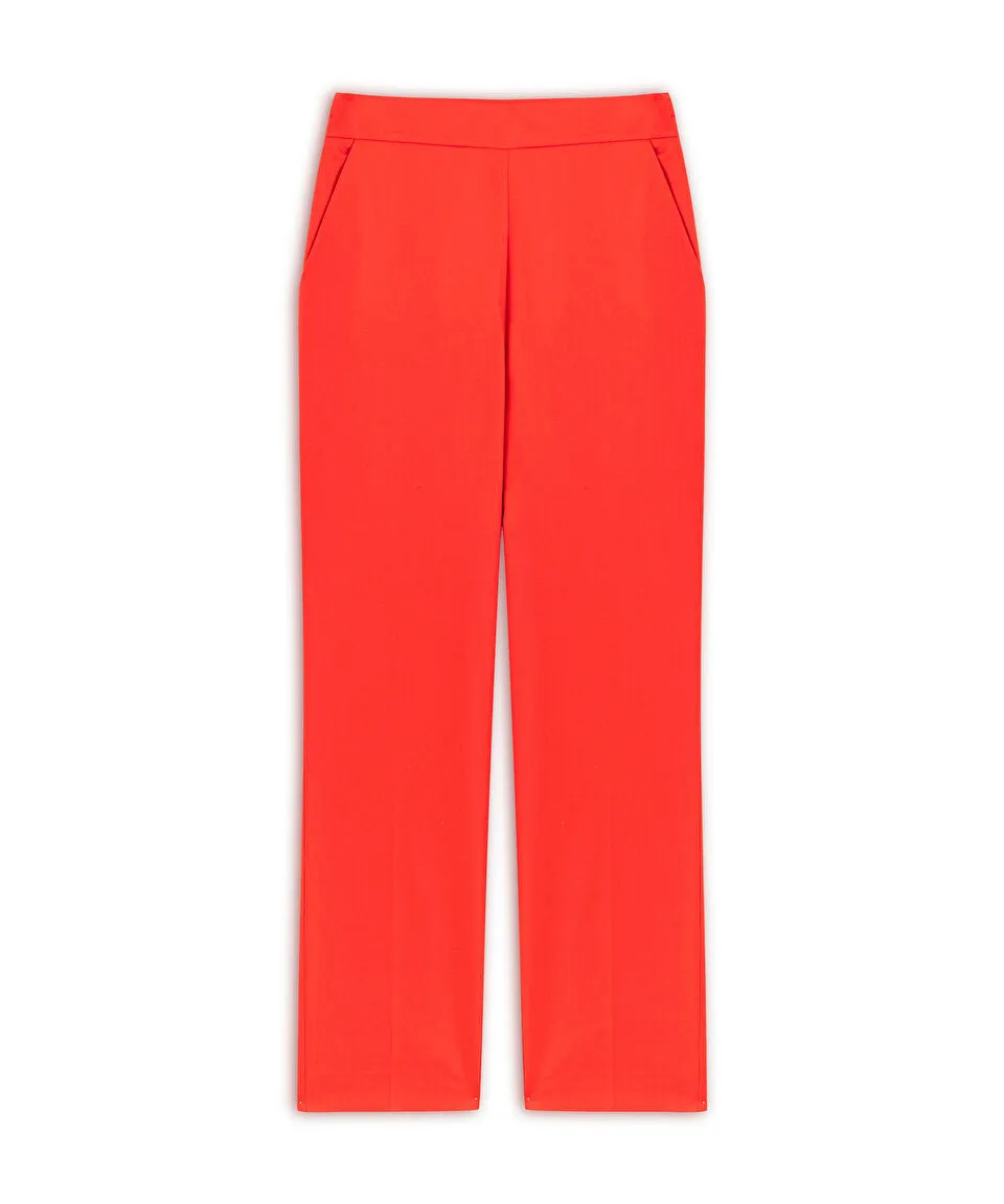 Machka Cigarette Fit Trousers Red