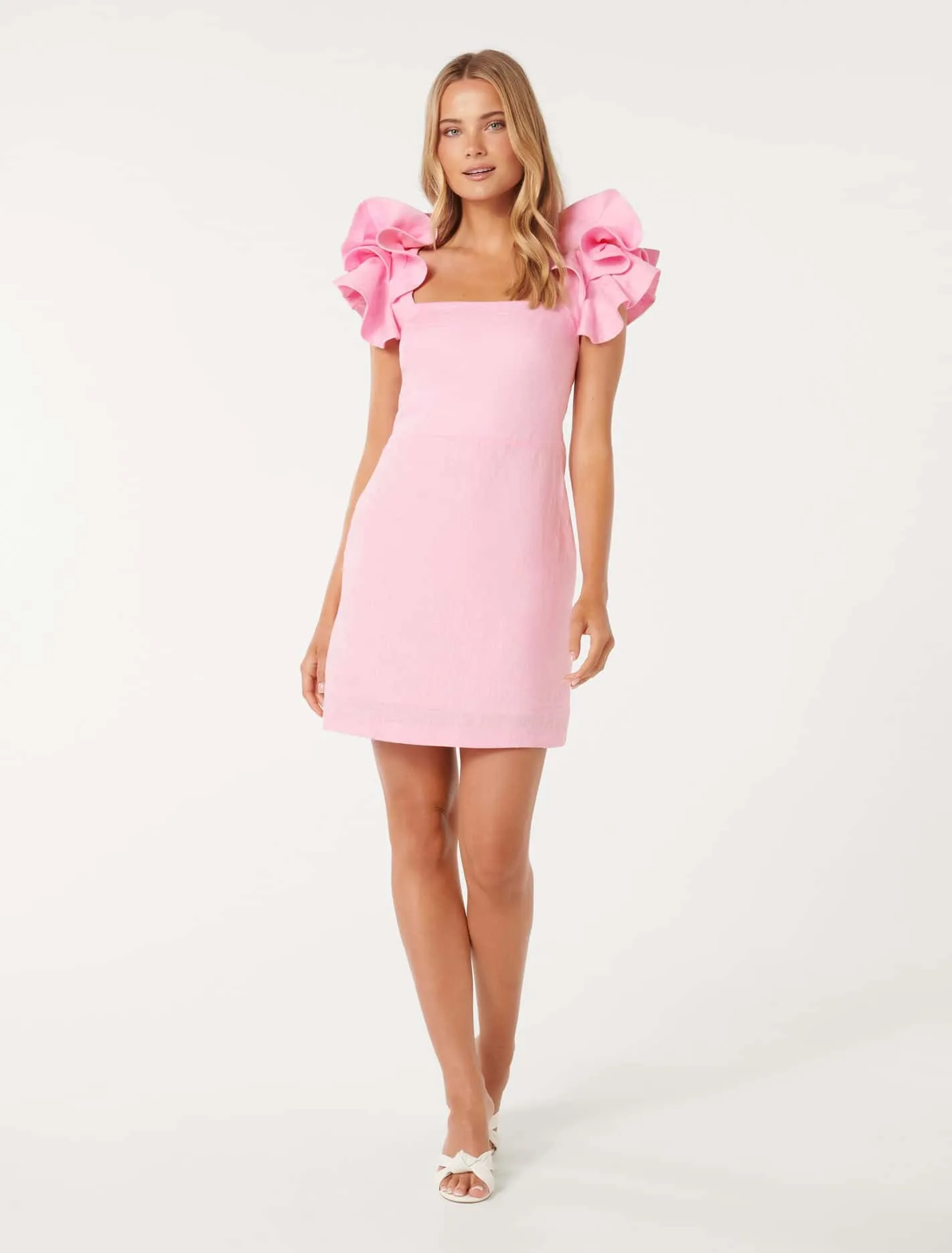 Mackenzie Ruffle Sleeve Mini Dress