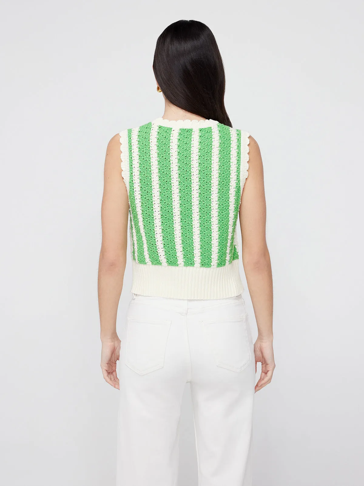 Marley Green Stripe Knit Top