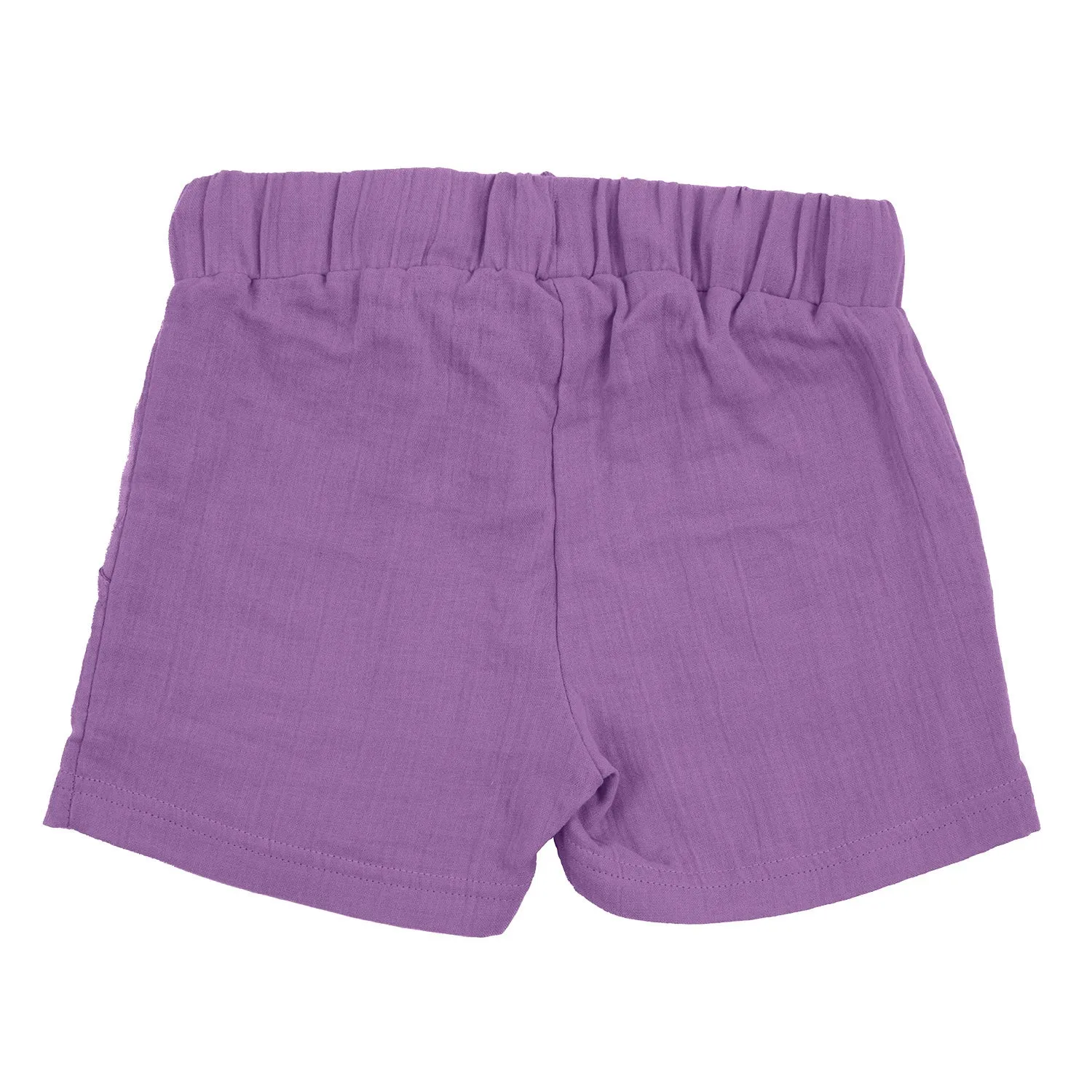 Maxomorra Solid Purple Muslin Shorts