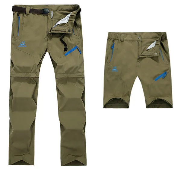 Mens Spring Summer Outdoor Thin Detachable Water-repellent Breathable Sport Pants