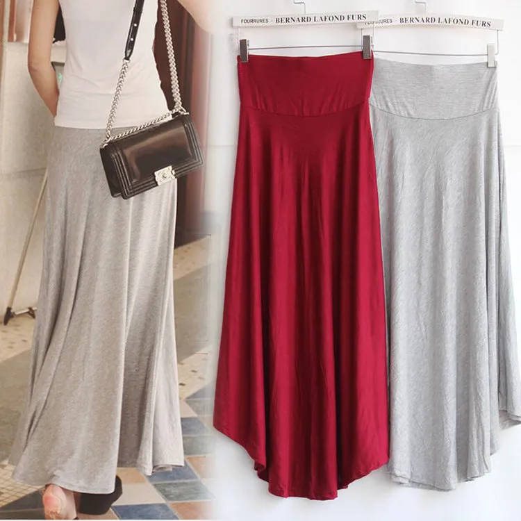 Modal High Waist Elastic Stretchable Thin Elegant Slim-Look Skirt