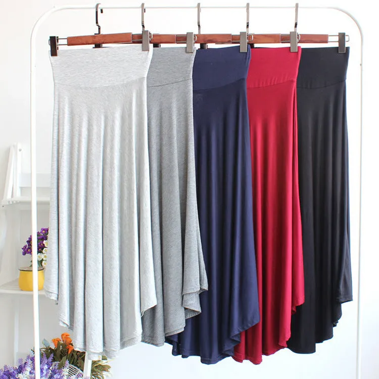 Modal High Waist Elastic Stretchable Thin Elegant Slim-Look Skirt