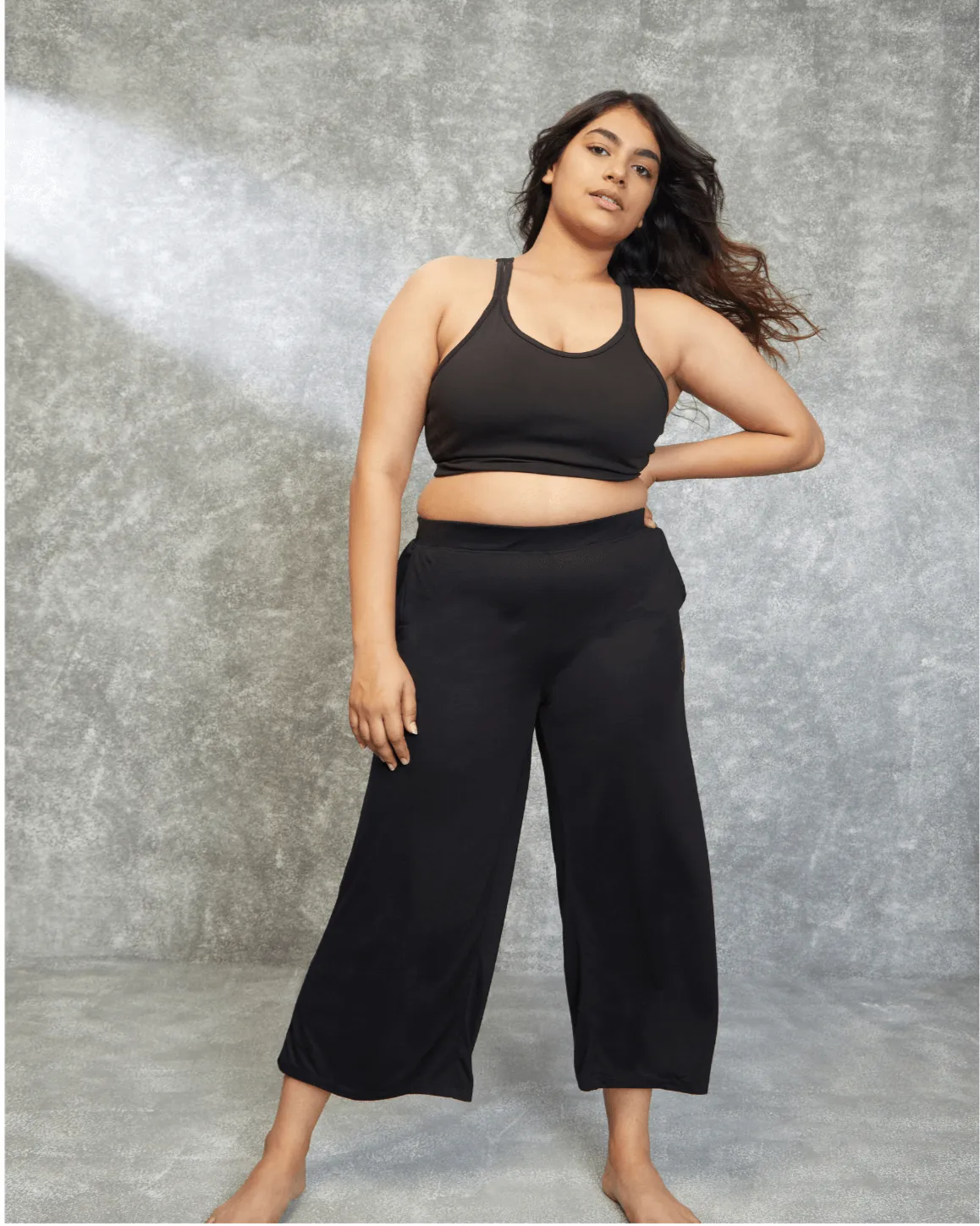 Modal Lounge Culottes Black