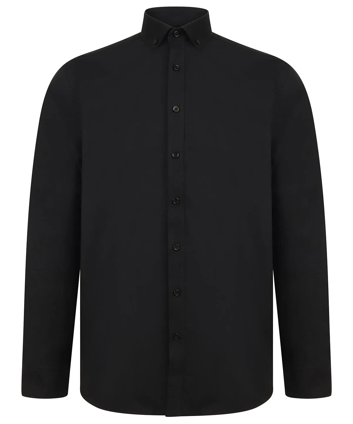 Modern long sleeve Oxford shirt | Black