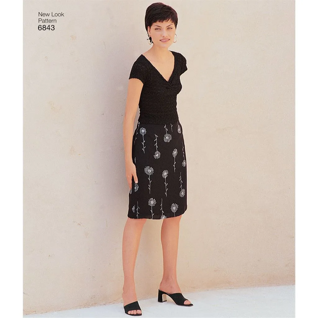 New Look Pattern 6843 Misses Skirts