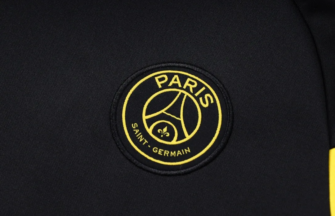 Paris Saint Germain Black and Yellow Tracksuit