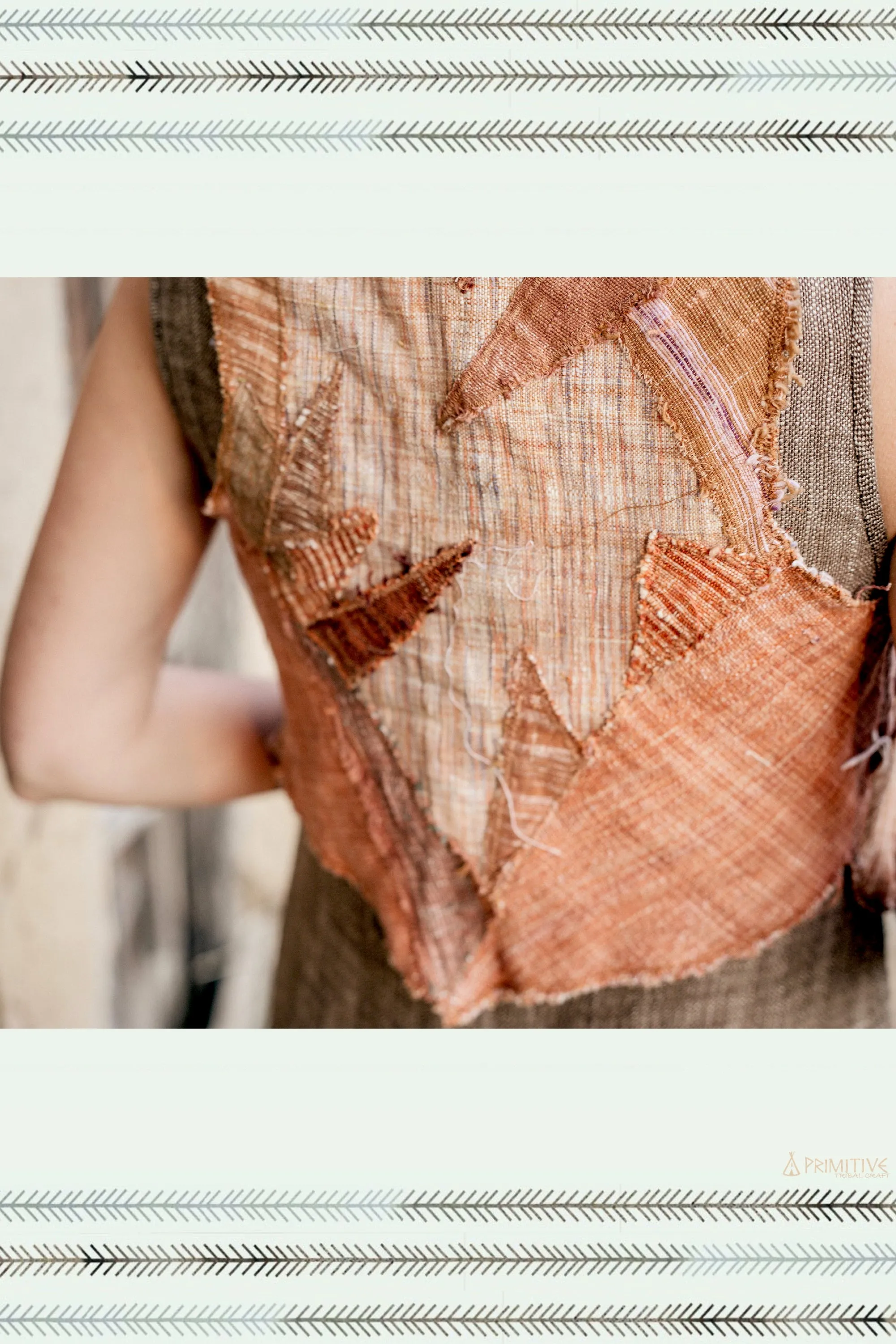 Patched Vest ~ Women ~ Khadi Cotton Fabrics ~