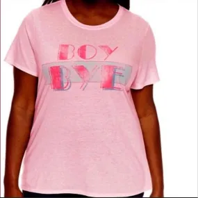 Pink Short Sleeve 'Boy Bye' Graphic Plus T-Shirt