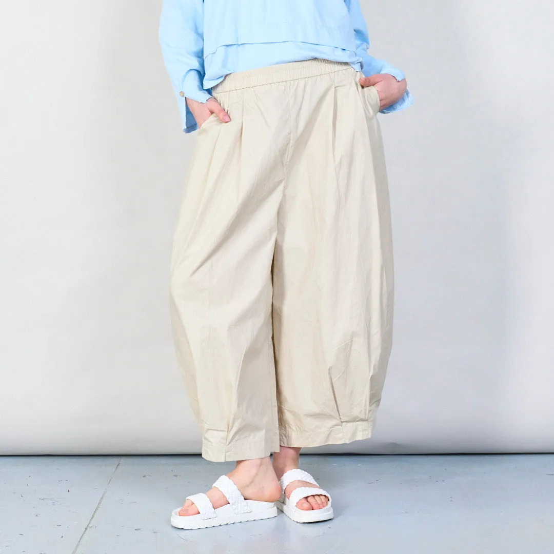 Relaxed fit pleated wide-leg culottes wholesale