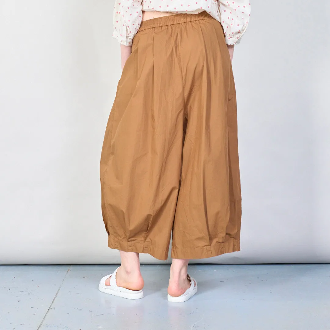 Relaxed fit pleated wide-leg culottes wholesale