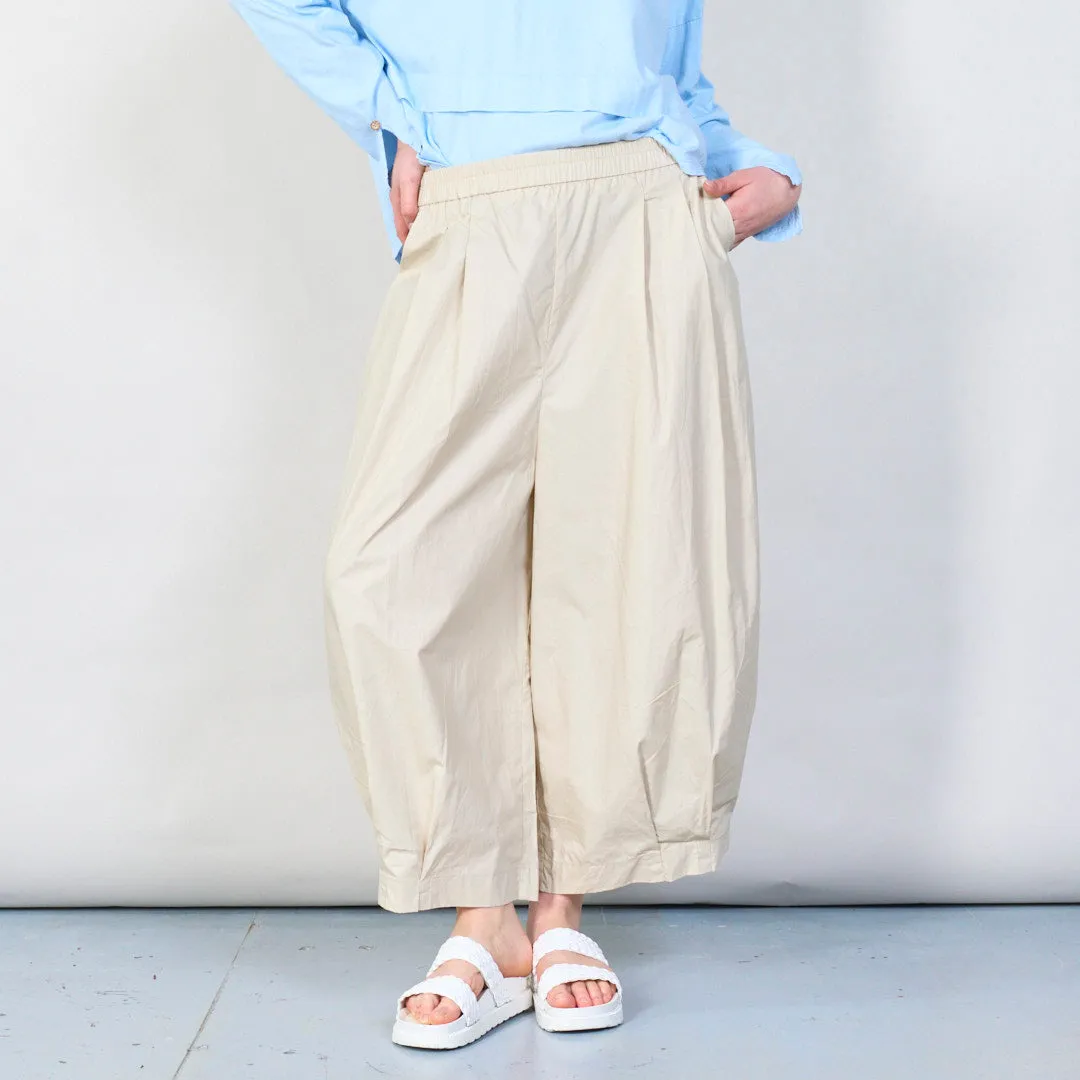 Relaxed fit pleated wide-leg culottes wholesale