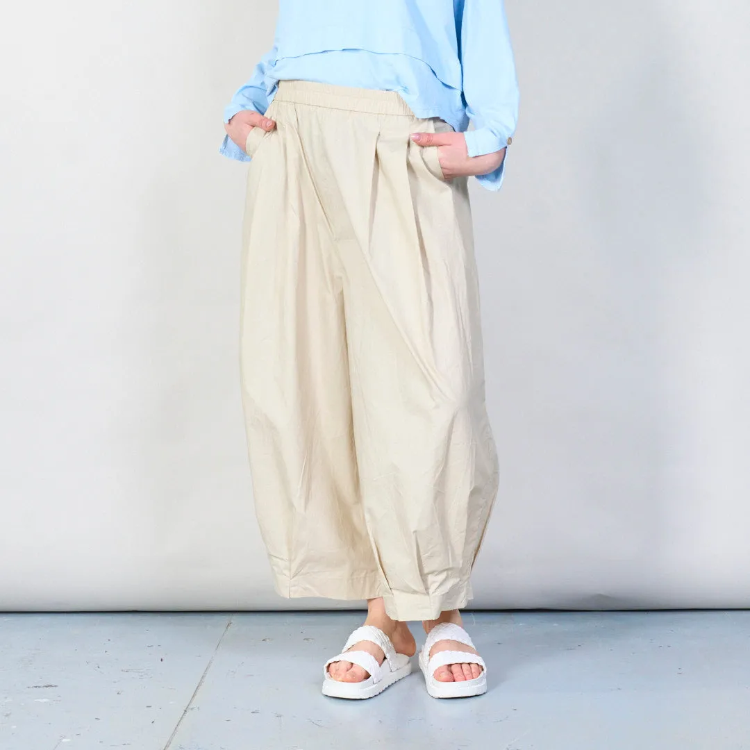 Relaxed fit pleated wide-leg culottes wholesale