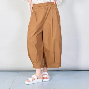 Relaxed fit pleated wide-leg culottes wholesale