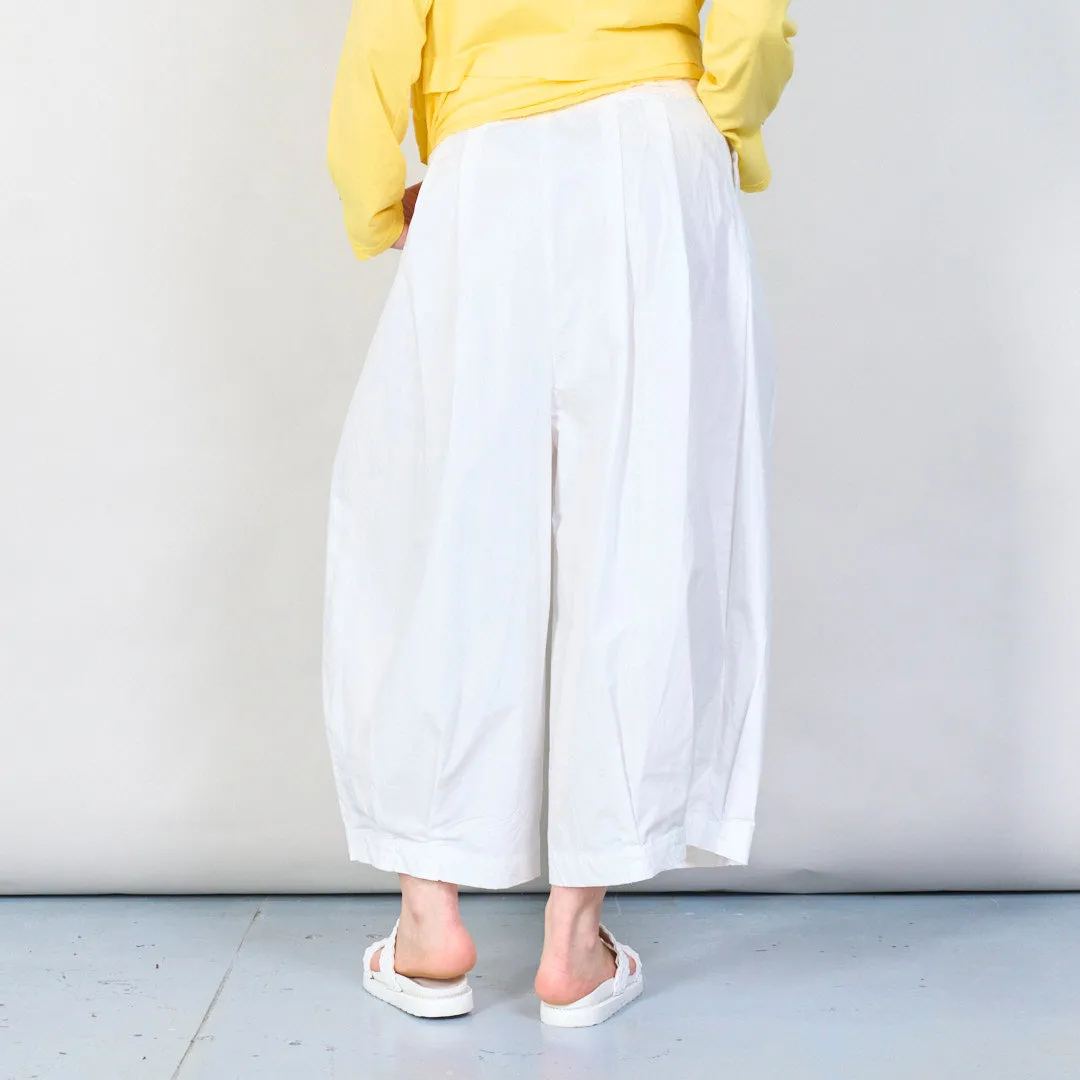 Relaxed fit pleated wide-leg culottes wholesale