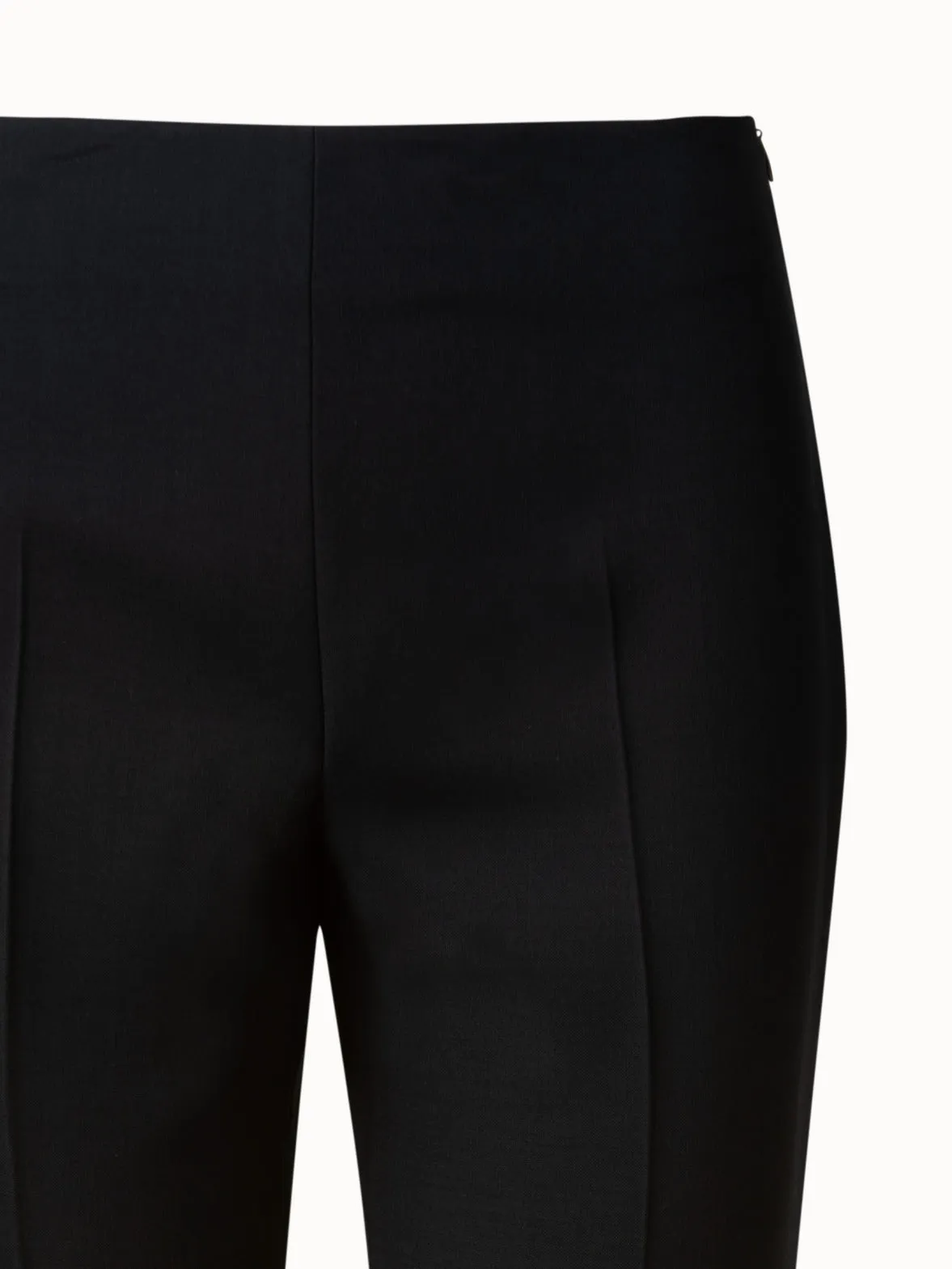 Slim Wool Double-Face Pants