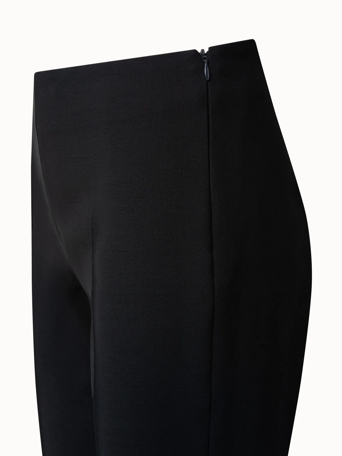 Slim Wool Double-Face Pants