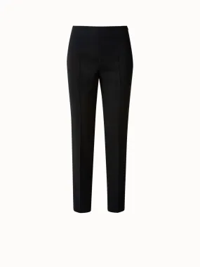 Slim Wool Double-Face Pants