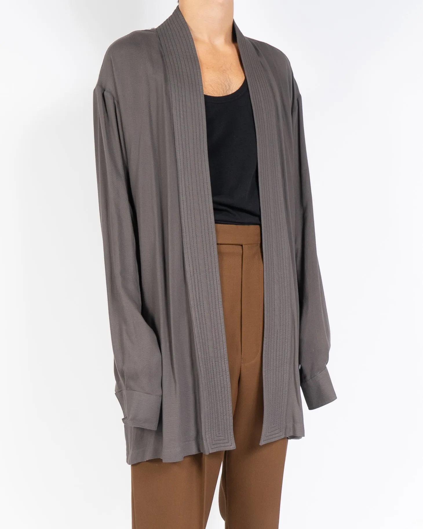 SS11 Grey Oversized Kimono Robe